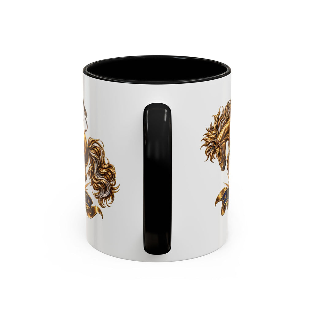 In God We Trust Golden Horse Accent Coffee Mug