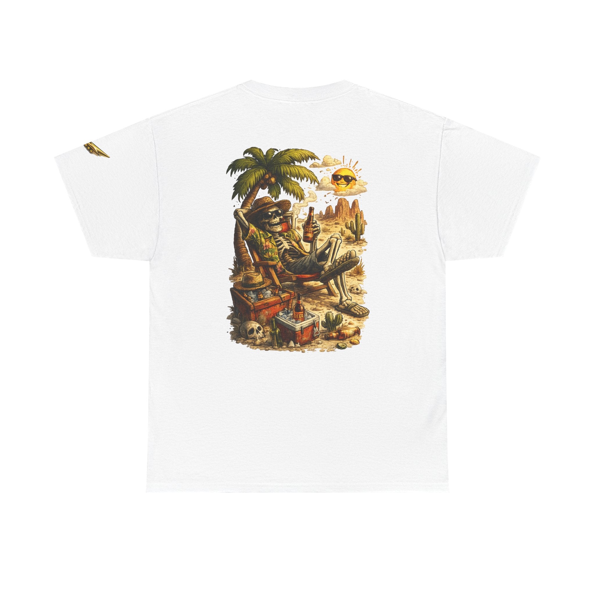 T-Shirt — Vintage Camping Surf Skull Graphic Tee