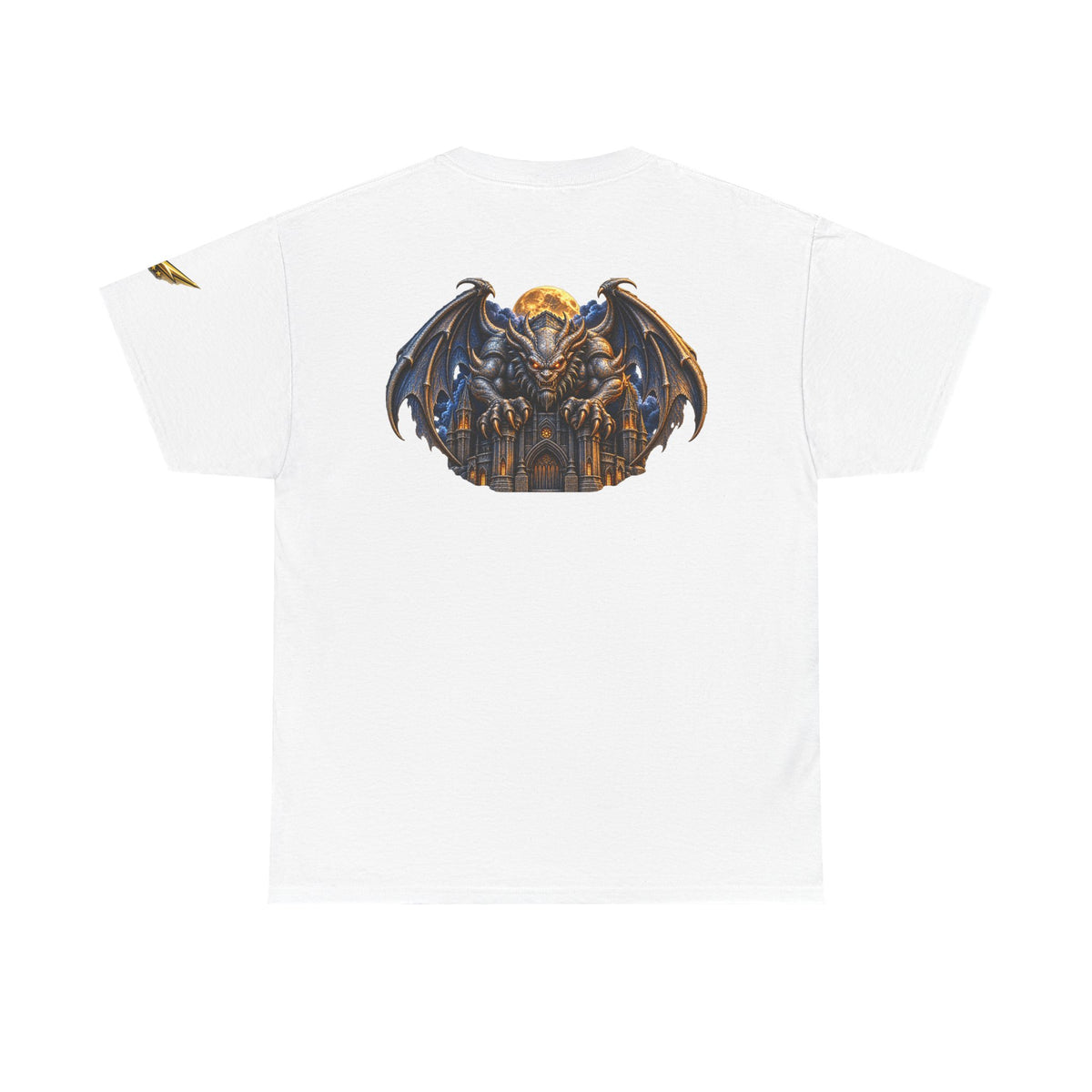 Gothic Gargoyle Tee — Dark Cathedral Winged Demon Graphic T-Shirt