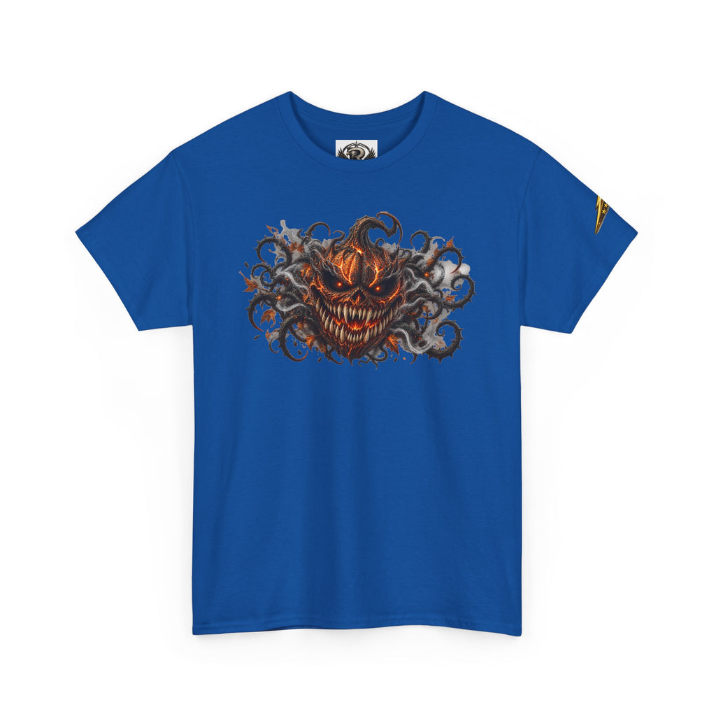 Graphic Tee — Fiery Pumpkin Demon Design (Halloween Horror Shirt)