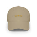 Red Low Profile Cap with Five Gold Stars Embroidery — Patriotic 5-Star Baseball Hat