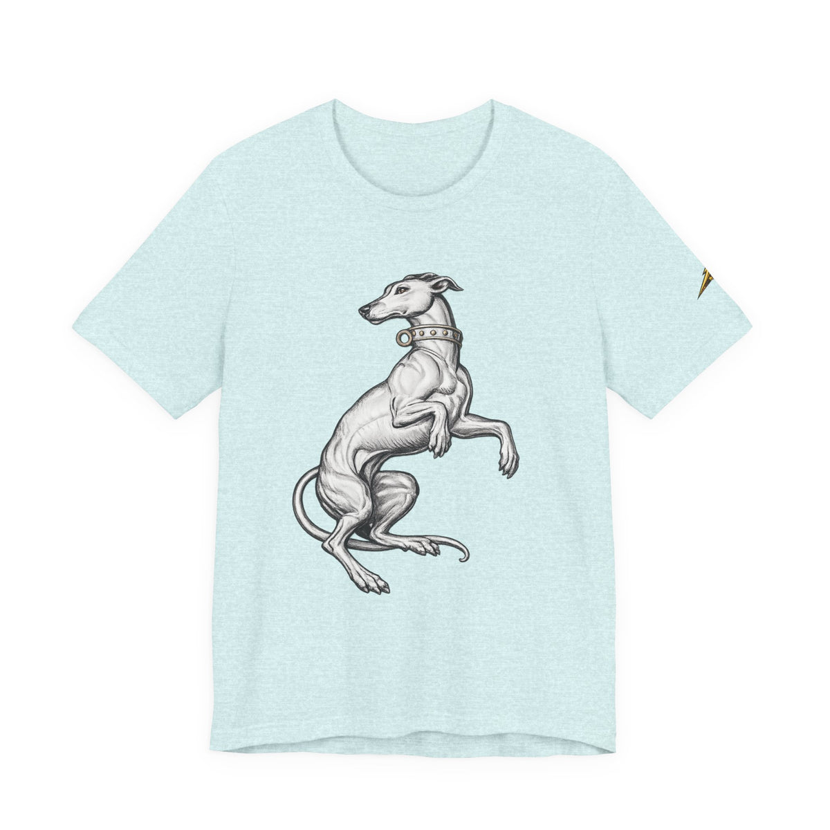 Greyhound Illustration T‑Shirt — Elegant Whippet Dog Art Tee