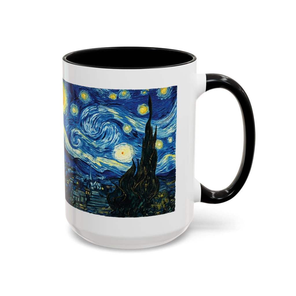 Starry Night Accent Coffee Mug — Van Gogh Style Night Sky Coffee Cup (11/15oz)