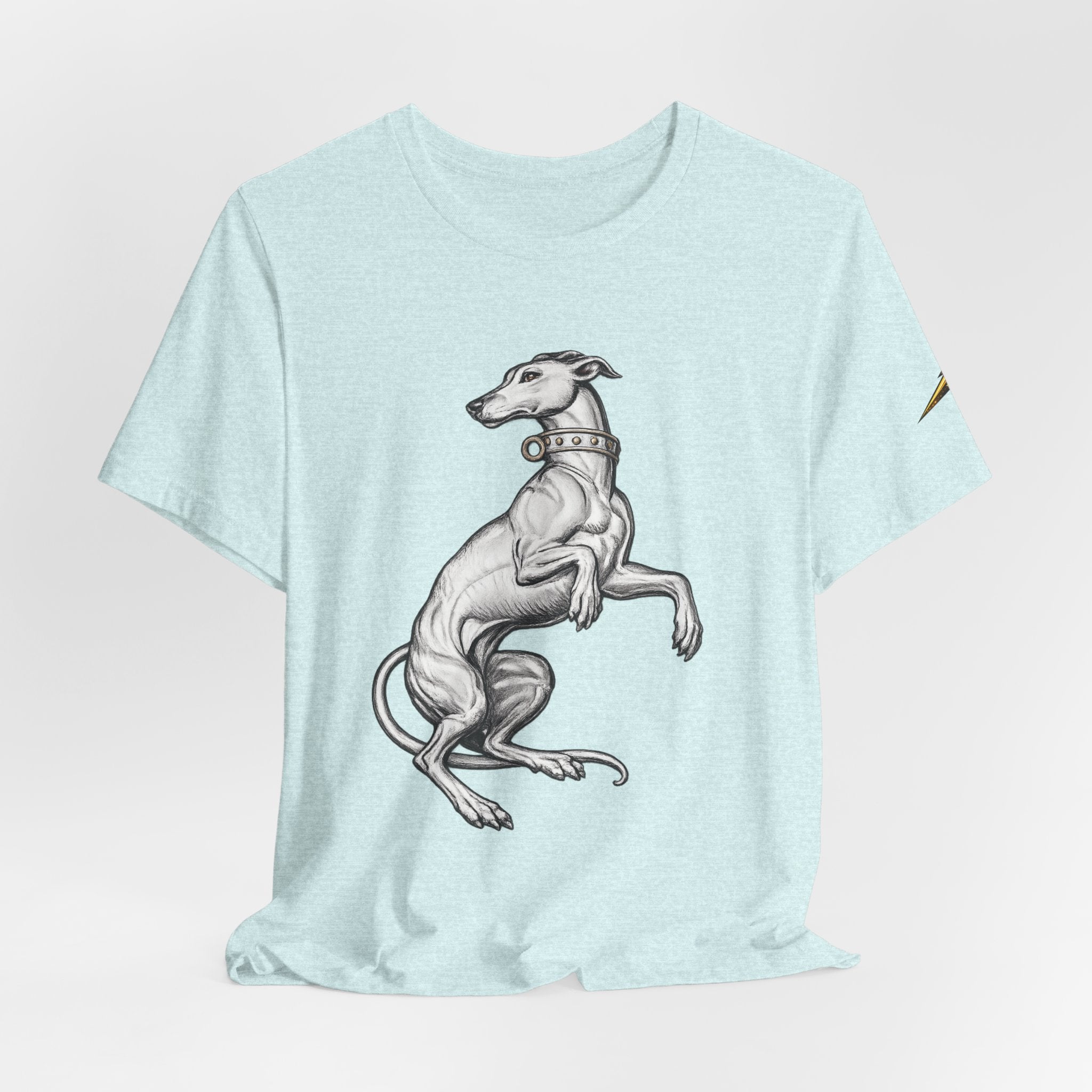 Greyhound Illustration T‑Shirt — Elegant Whippet Dog Art Tee