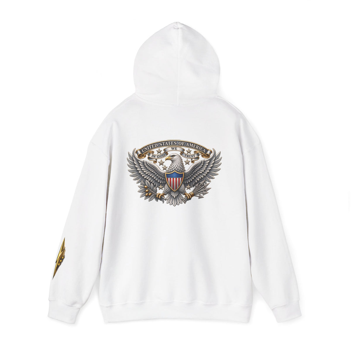Patriotic Eagle Hoodie — American Shield Graphic Pullover