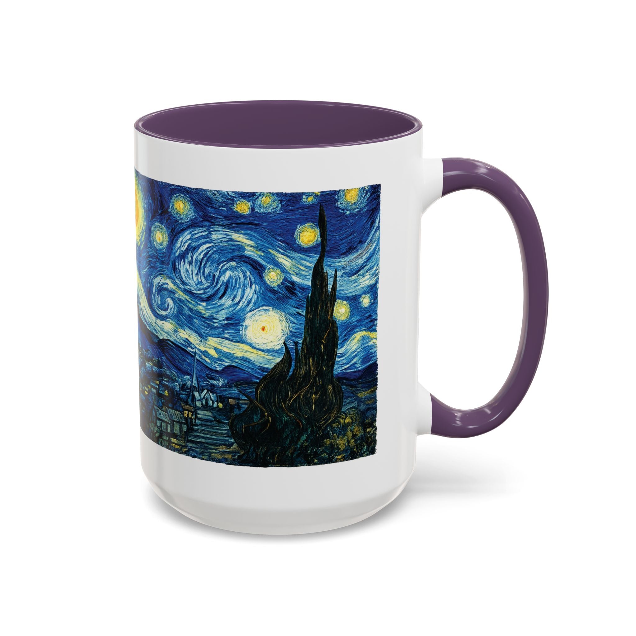 Starry Night Accent Coffee Mug — Van Gogh Style Night Sky Coffee Cup (11/15oz)