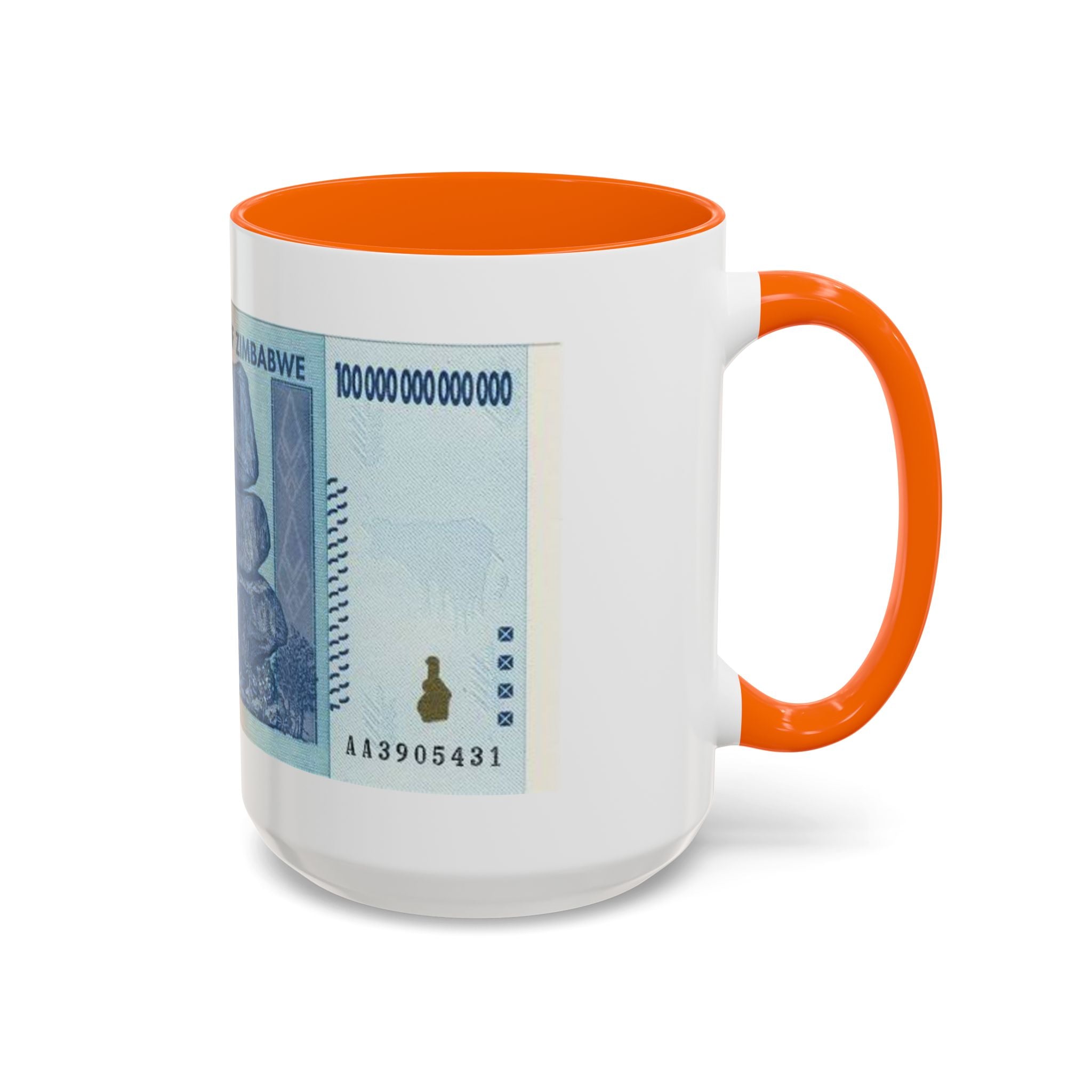 Zimbabwe Trillion Dollar Note Coffee Mug — Vintage Currency Accent Mug (11/15oz)
