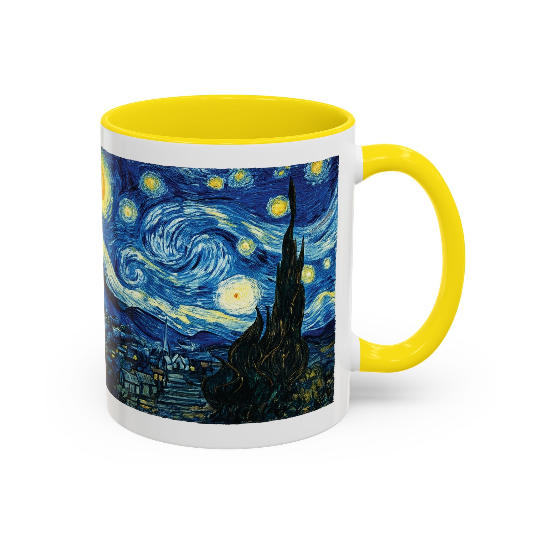 Starry Night Accent Coffee Mug — Van Gogh Style Night Sky Coffee Cup (11/15oz)
