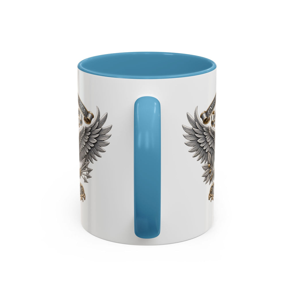 Eagle Shield Accent Coffee Mug — Patriotic "In God We Trust" Design