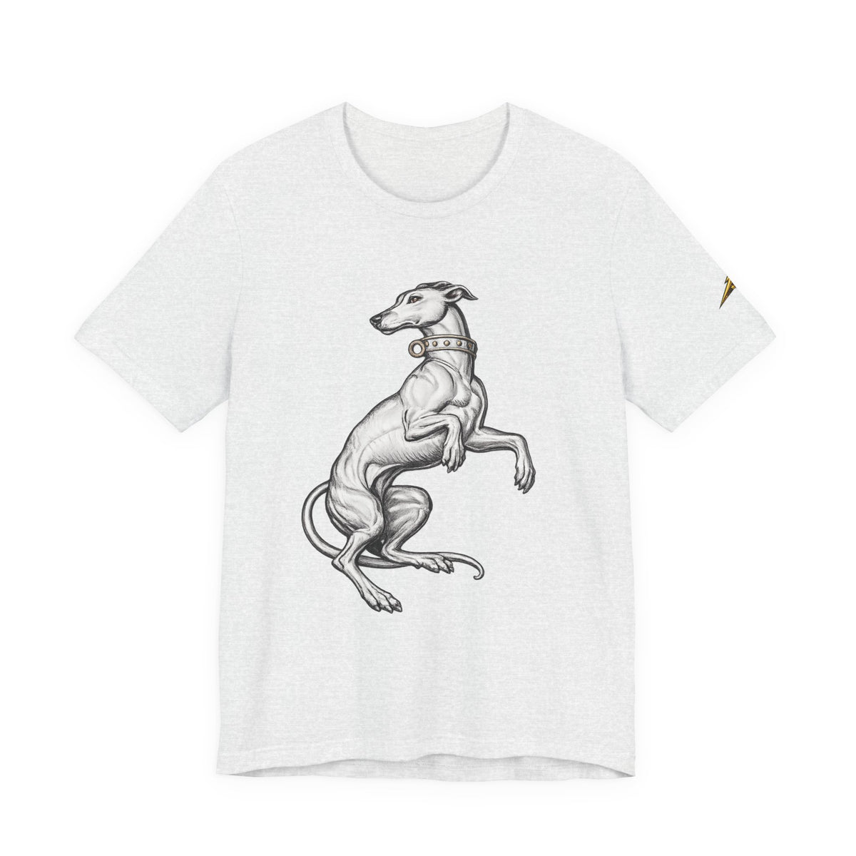 Greyhound Illustration T‑Shirt — Elegant Whippet Dog Art Tee