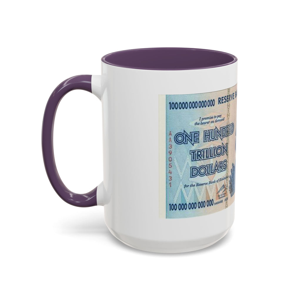 Zimbabwe Trillion Dollar Note Coffee Mug — Vintage Currency Accent Mug (11/15oz)