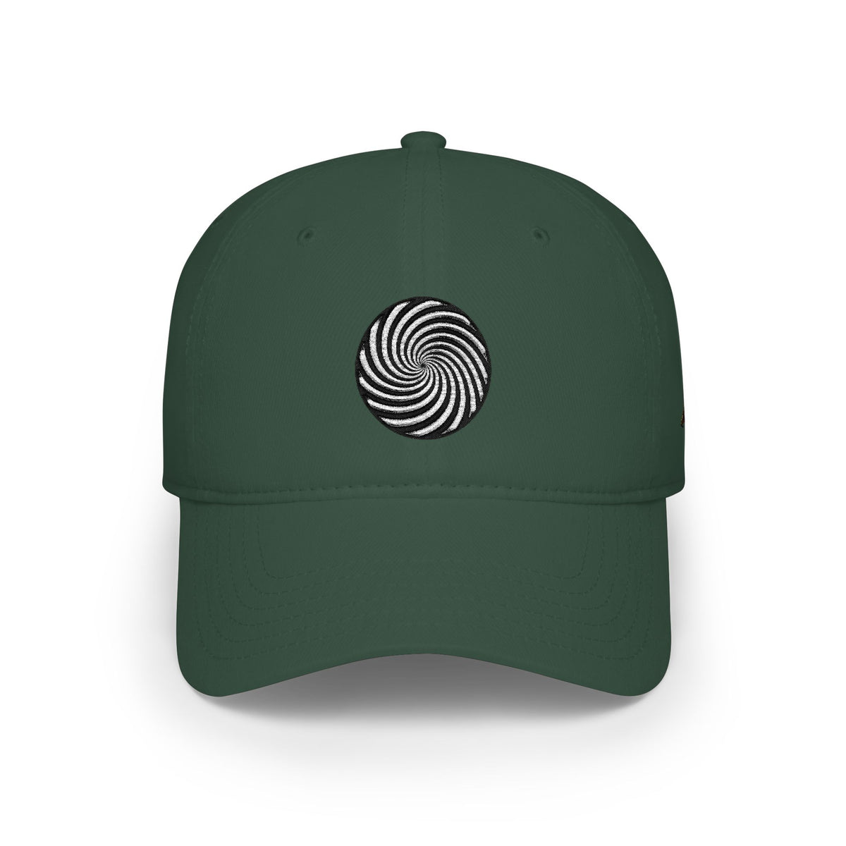 Spiral Swirl Embroidered Cap — Low Profile Baseball Hat