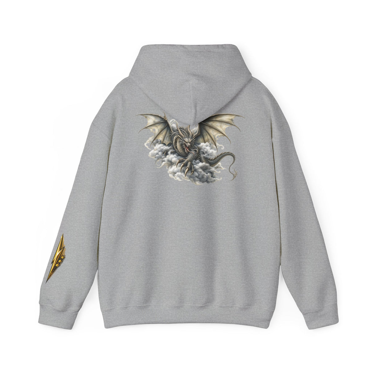 Dragon Cloud Hoodie — Fantasy Dragon Back Graphic Sweatshirt
