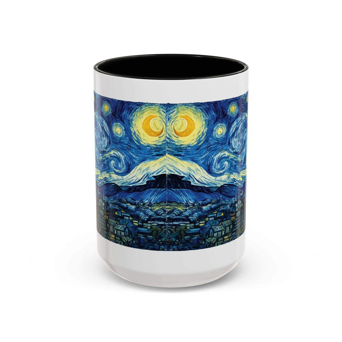 Starry Night Accent Coffee Mug — Van Gogh Style Night Sky Coffee Cup (11/15oz)