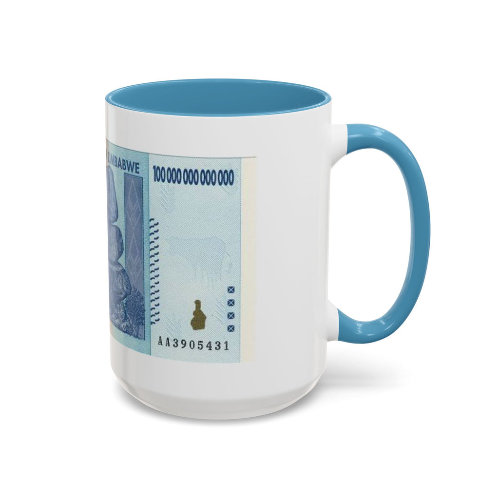 Zimbabwe Trillion Dollar Note Coffee Mug — Vintage Currency Accent Mug (11/15oz)