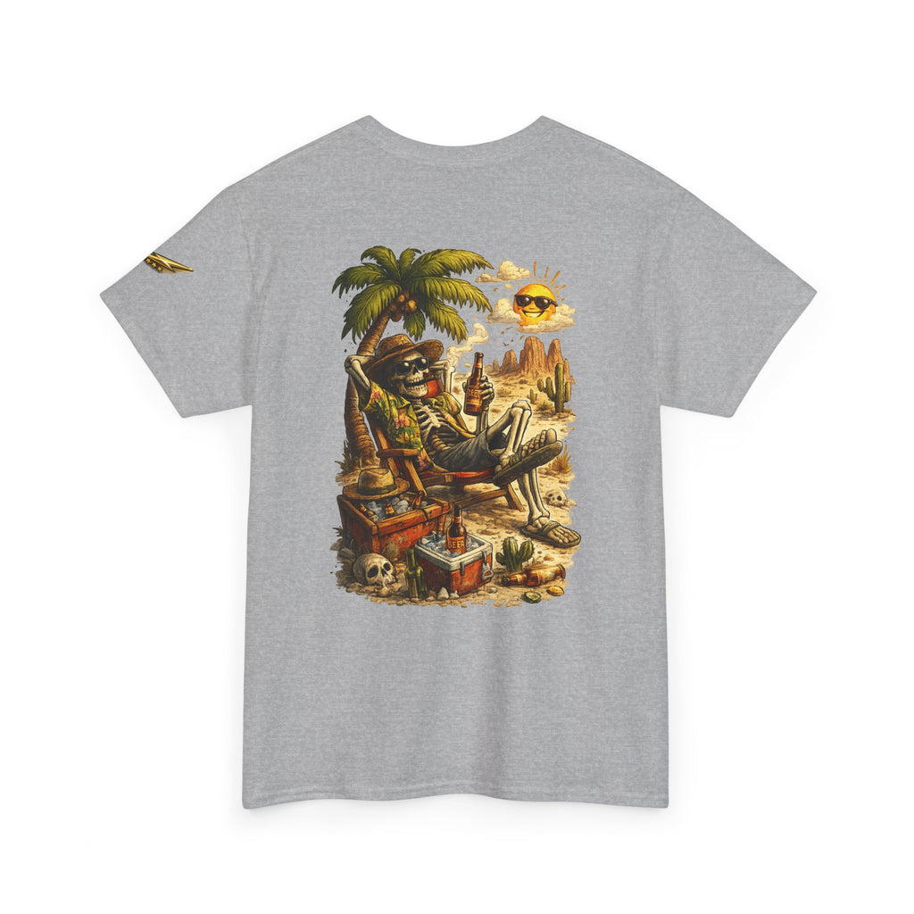 T-Shirt — Vintage Camping Surf Skull Graphic Tee