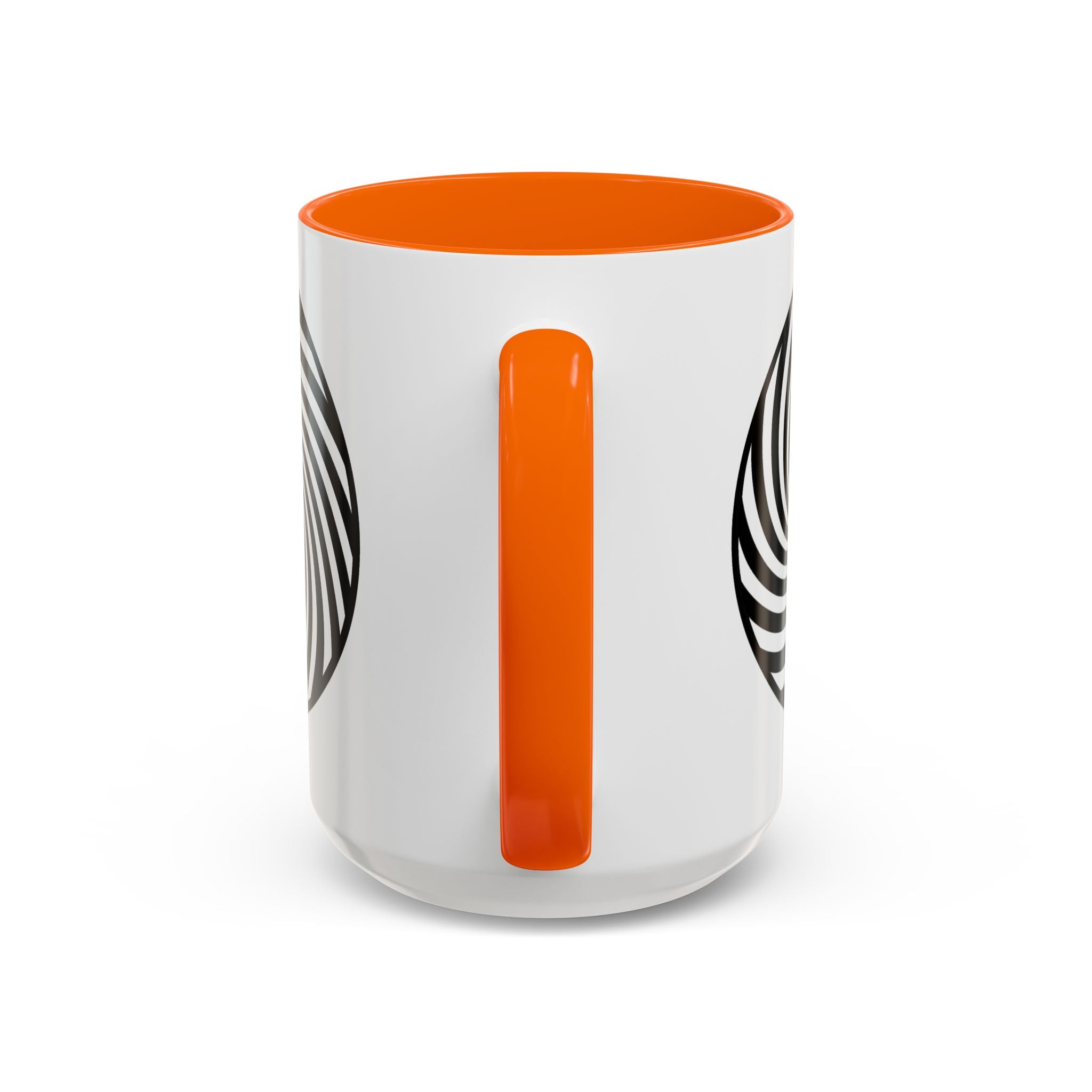 Hypnotic Swirl Accent Mug — Black & White Spiral Coffee Cup (11/15oz)
