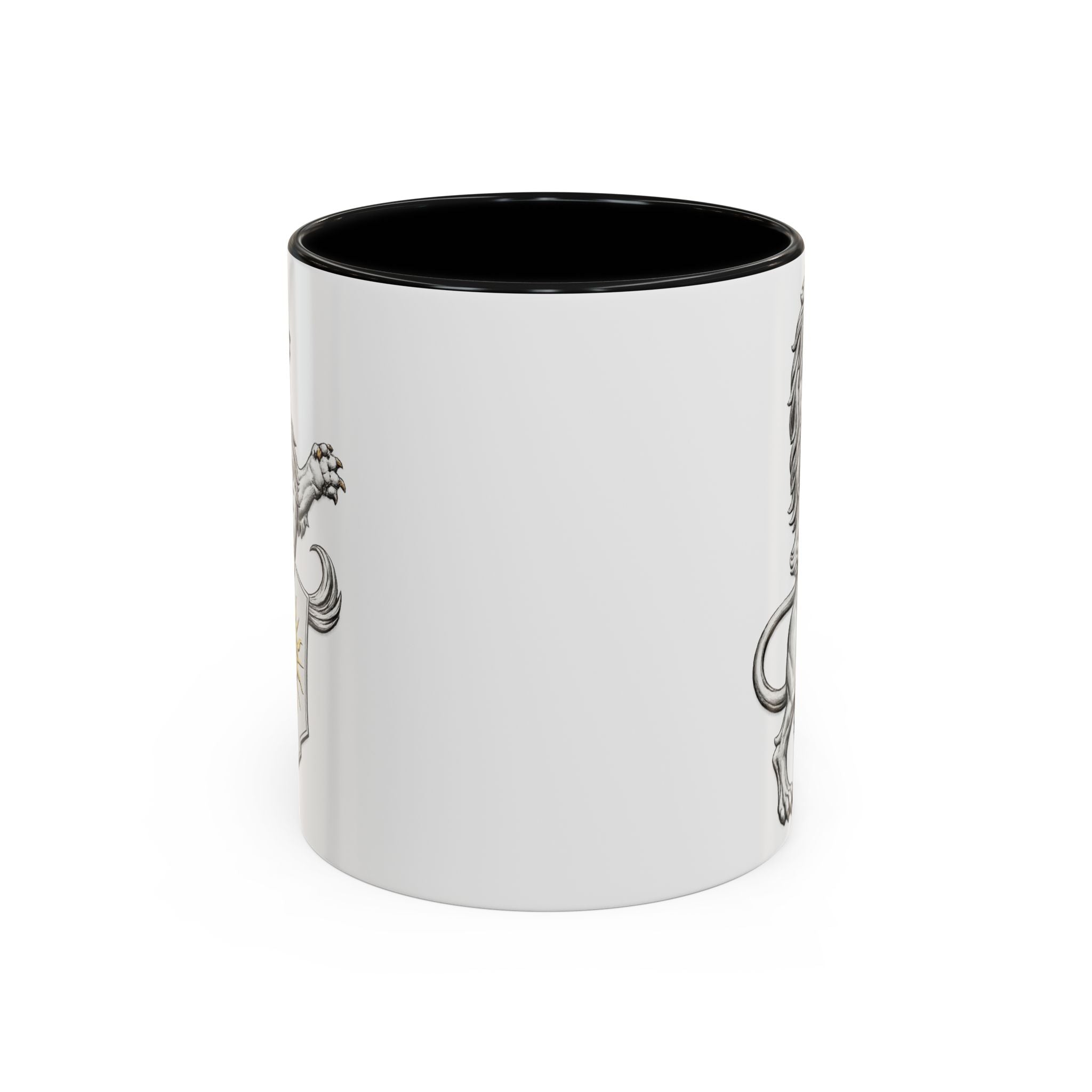 Royal Lion Crest Coffee Mug — Heraldic Crowned Lion Design (11/15oz)