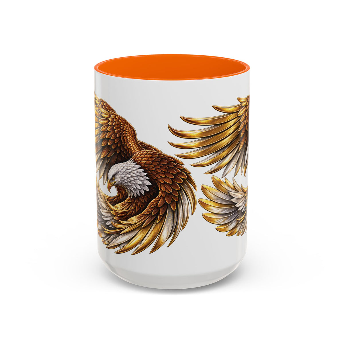 Golden Eagle Coffee Mug — Accent Ceramic Mug with Majestic Eagle Design