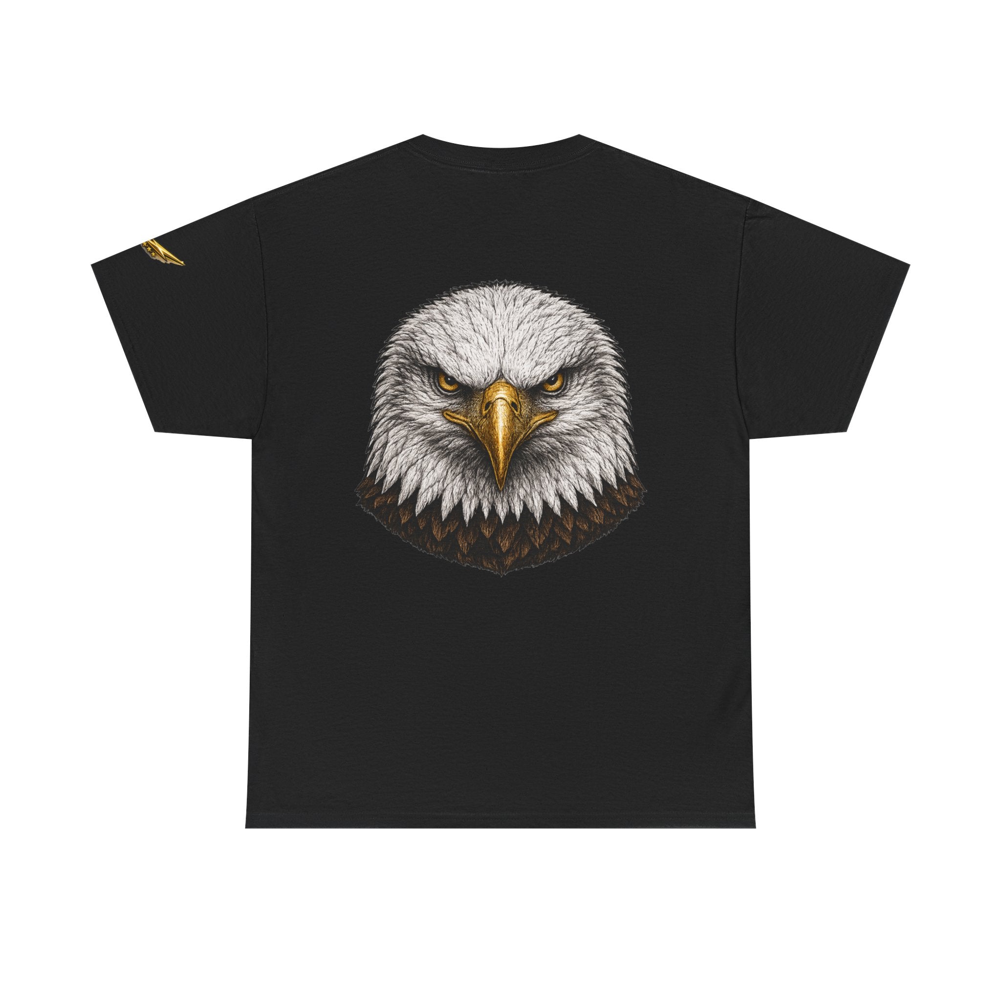 Eagle Head Graphic T‑Shirt — Fierce Bald Eagle Back Print