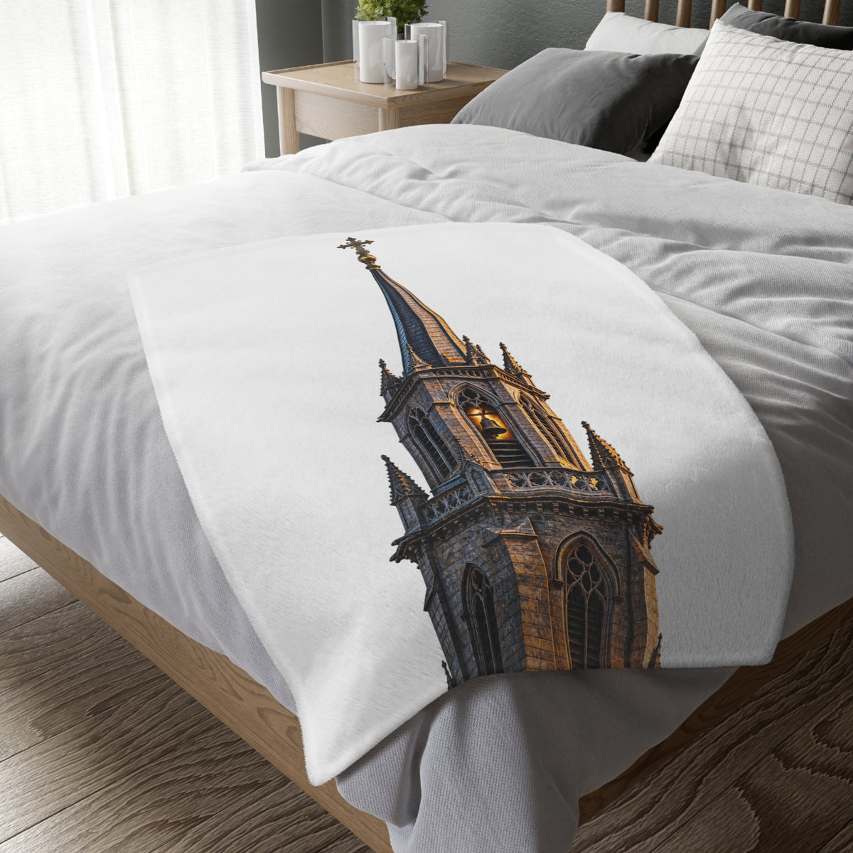 Church Steeple Velveteen Microfiber Blanket — Relentless Logo Two-Sided Throw