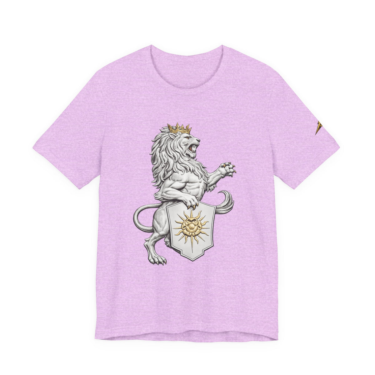 Lion Crest T-Shirt — Regal Sun Shield Graphic Tee