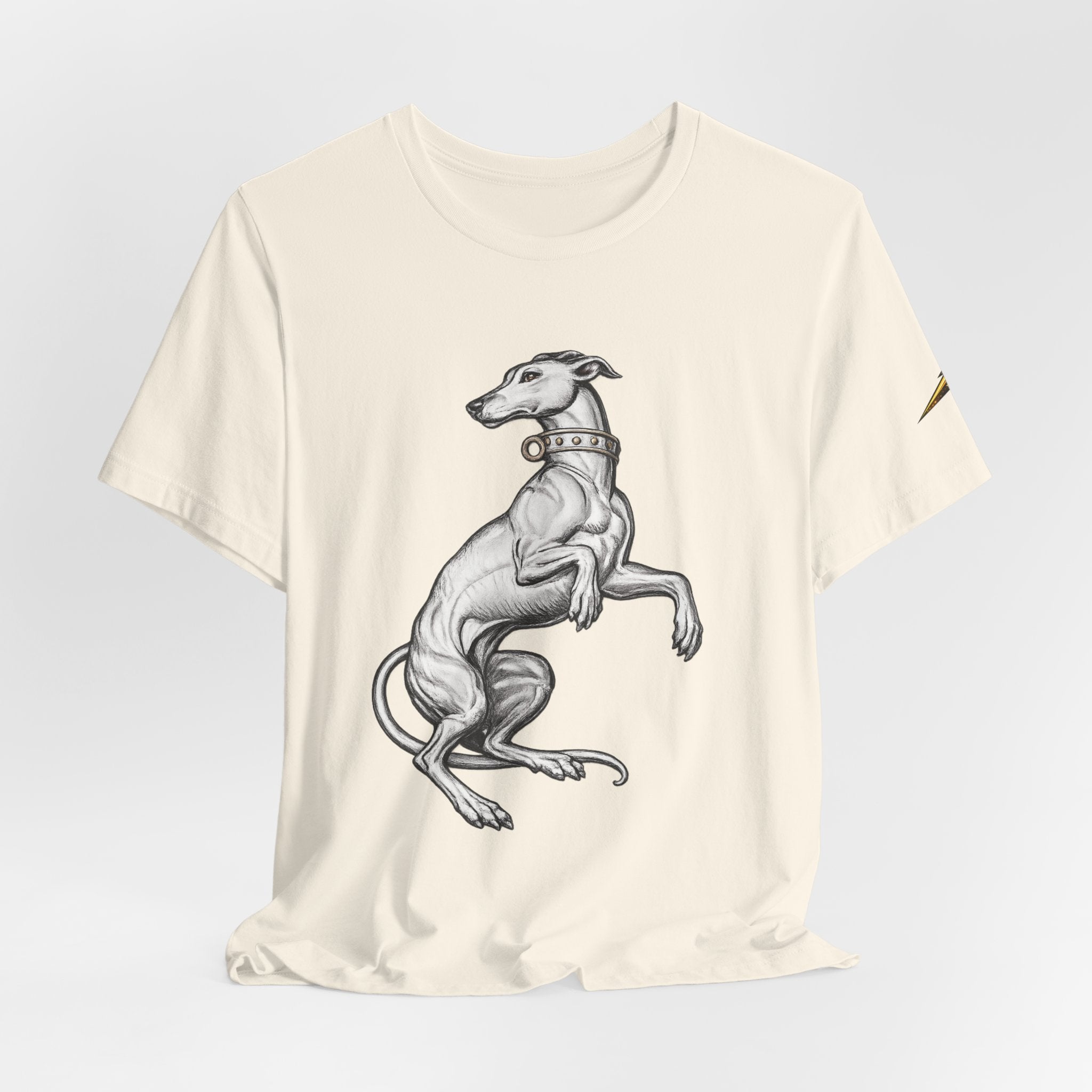 Greyhound Illustration T‑Shirt — Elegant Whippet Dog Art Tee