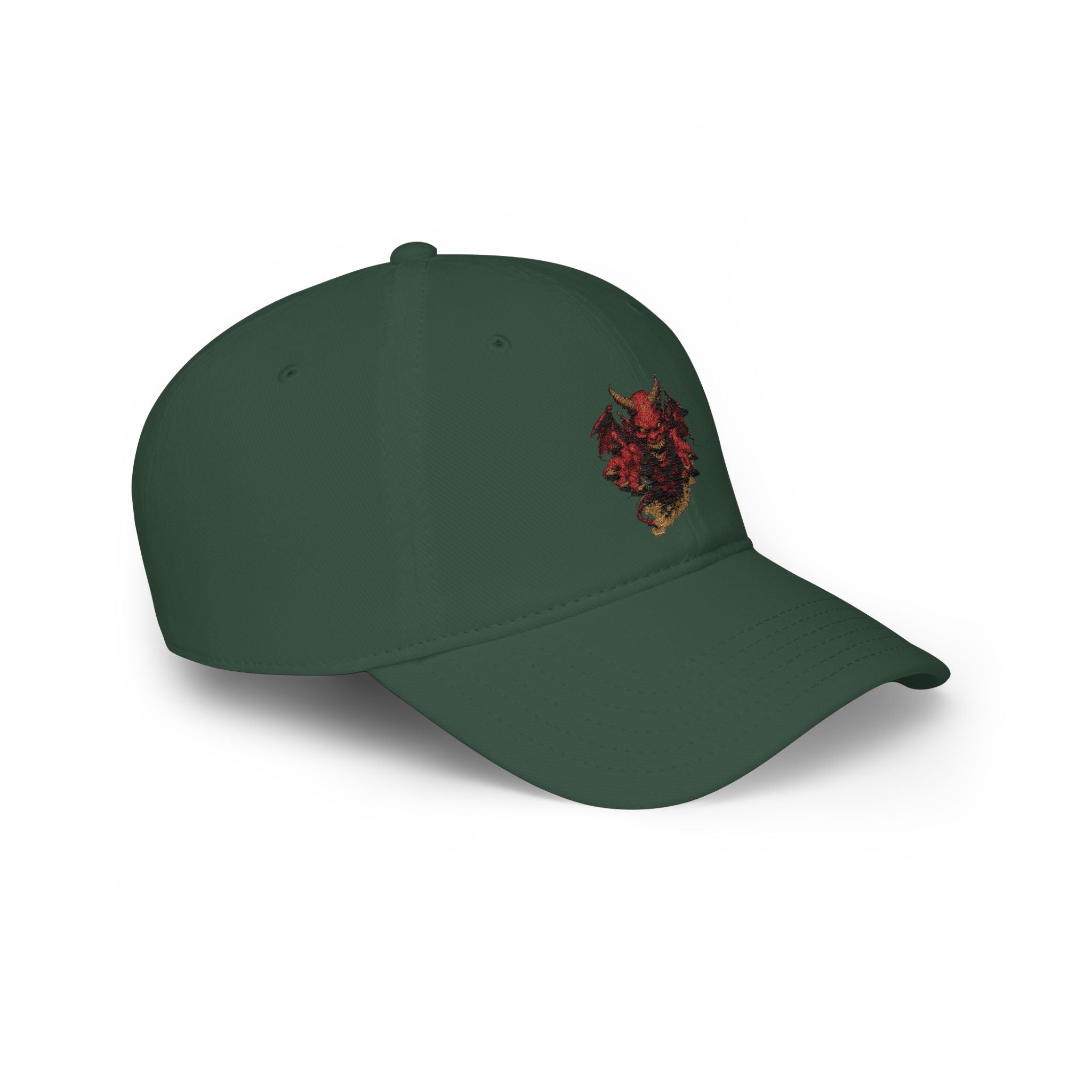 Devil Skull Embroidered Evil Baseball Cap - Low-Profile Hat