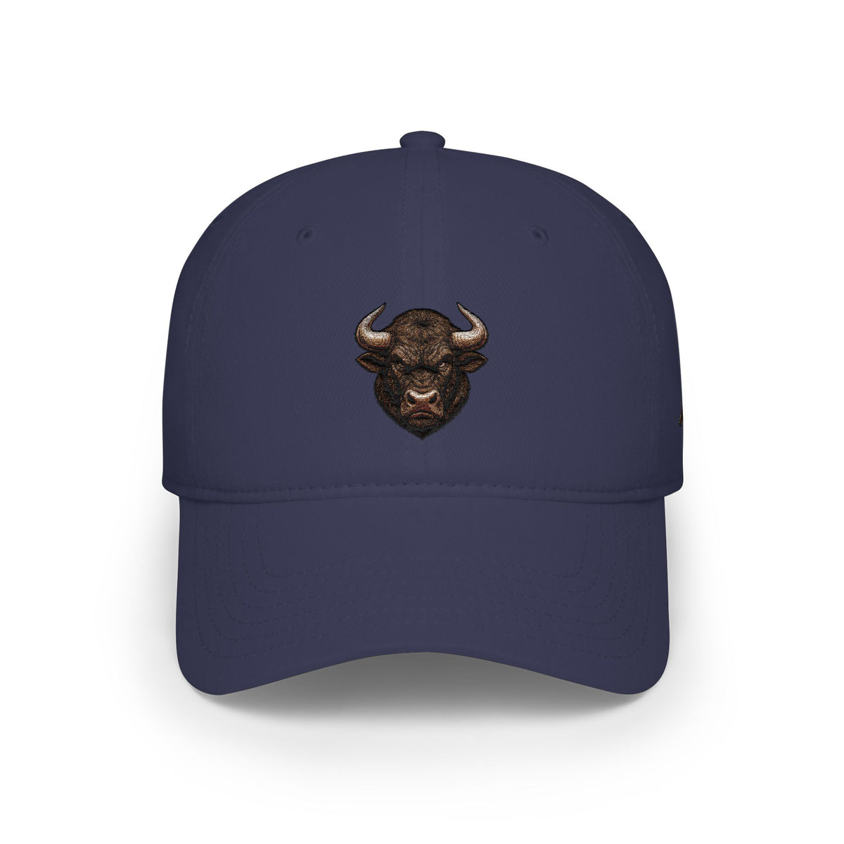 Embroidered Buffalo Head Baseball Cap — Rustic Western Low-Profile Hat