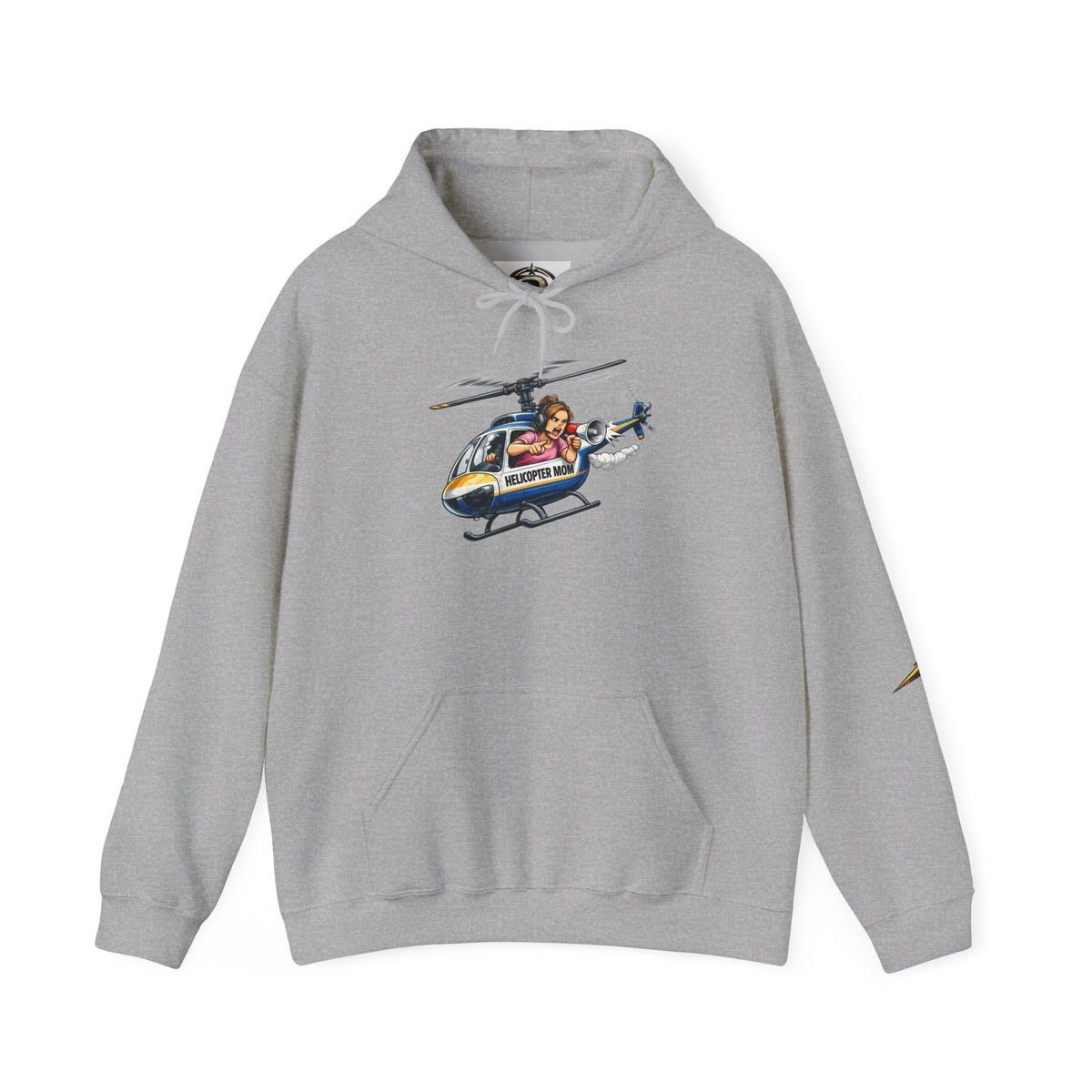 Helicopter Rescue Graphic Hoodie — Vintage Pilot Cartoon Sweatshirt