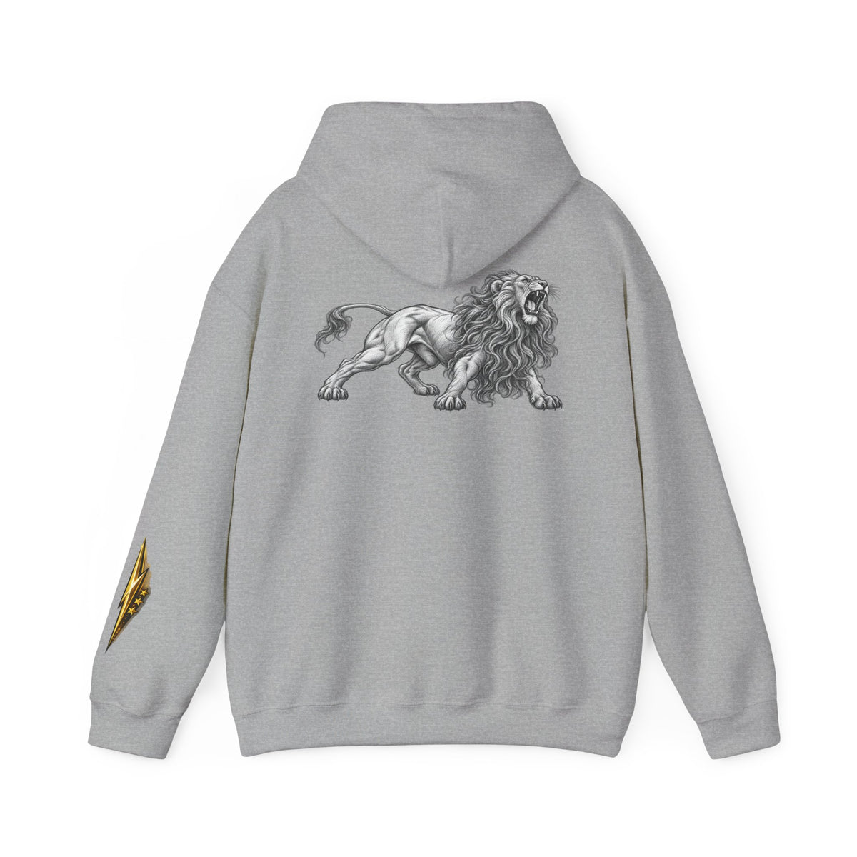 Lion Illustration Hoodie — Majestic Sketch Graphic Hooded Sweatshirt