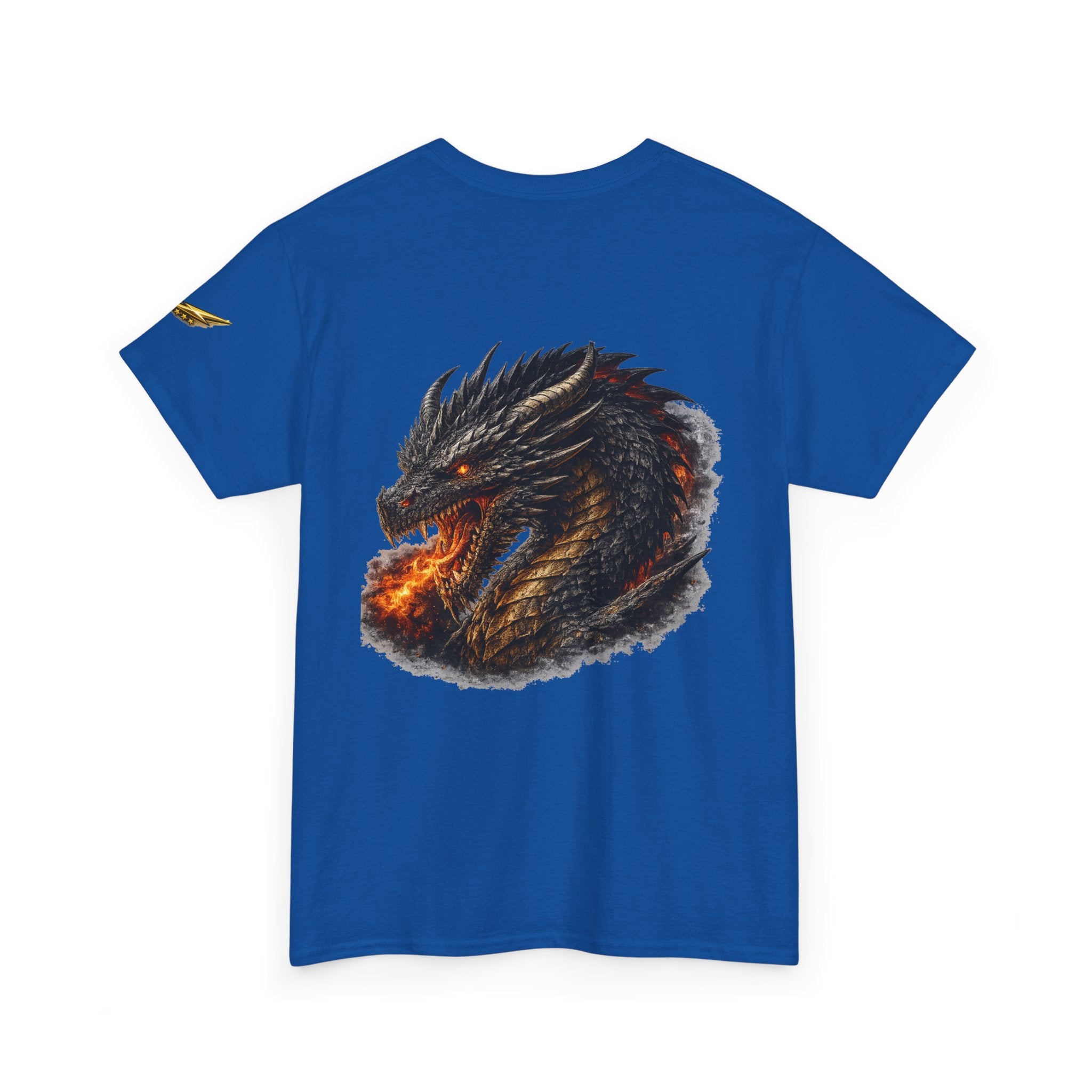 Dragon Head Fire Tee — Fiery Black Dragon Graphic T-Shirt