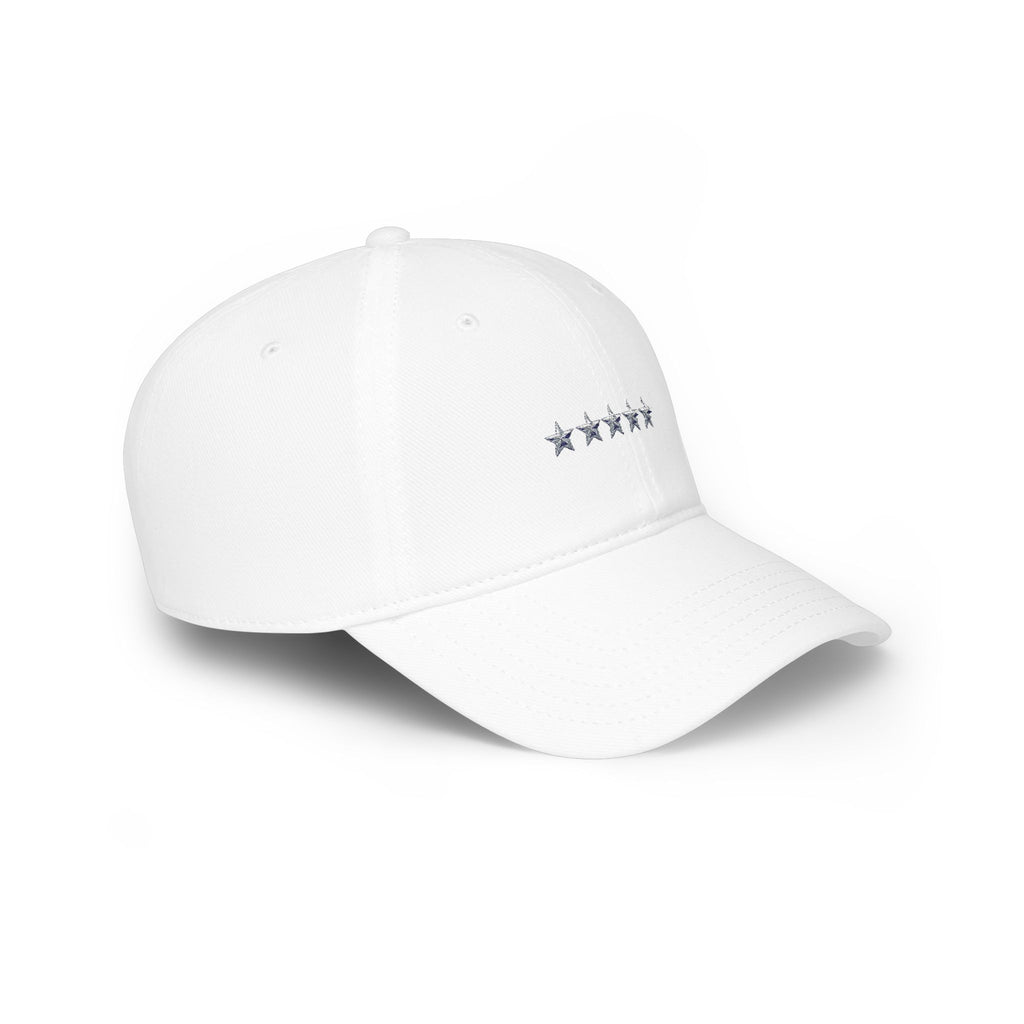 Low Profile Cap with Five Stars Embroidery – Patriotic Baseball Hat