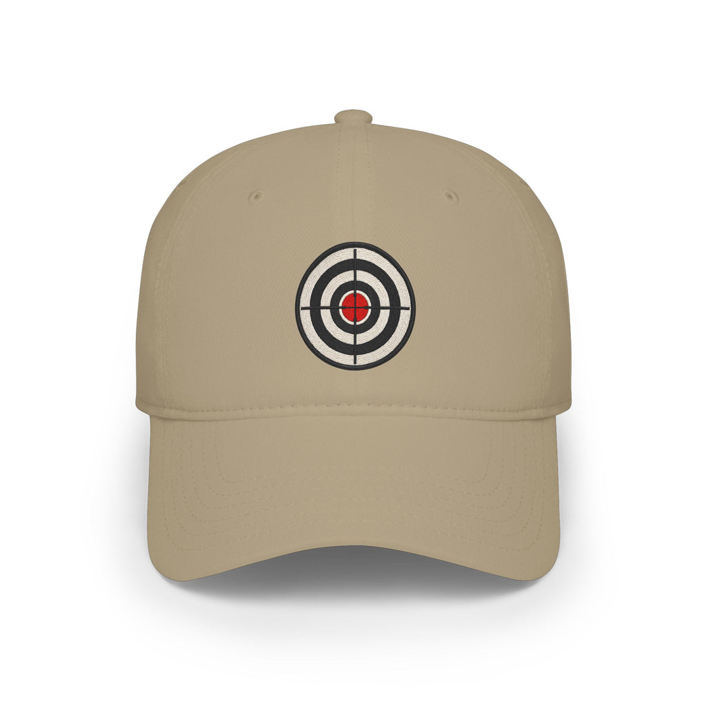 Target Bullseye Baseball Cap — Red Low Profile Hat