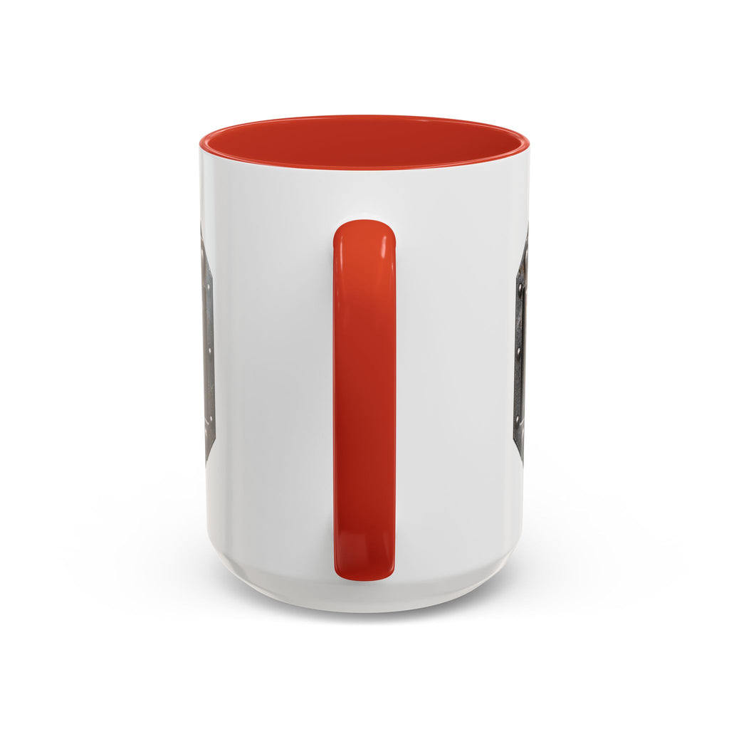 Metal Shield Coffee Mug — 'Iron Clad' Rustic Industrial Accent Mug