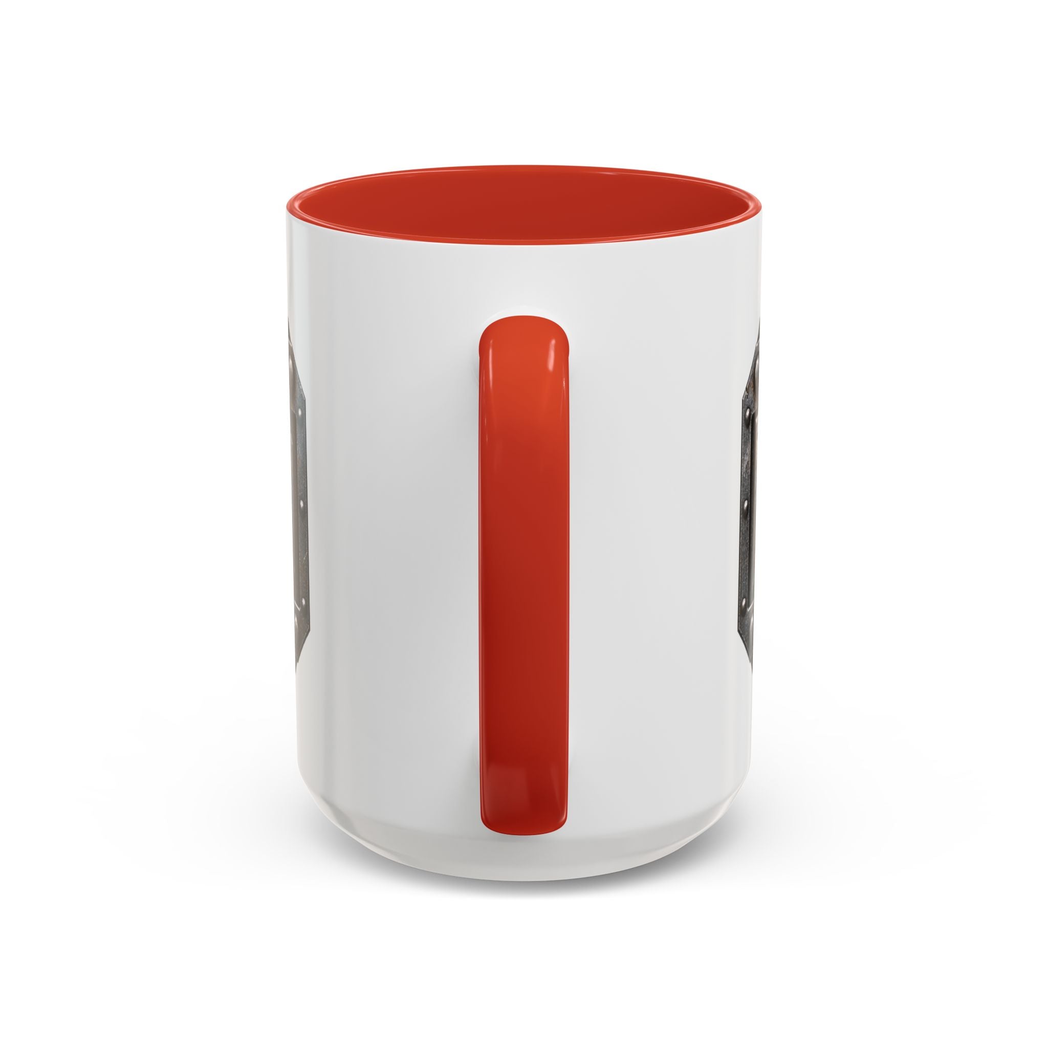 Metal Shield Coffee Mug — 'Iron Clad' Rustic Industrial Accent Mug