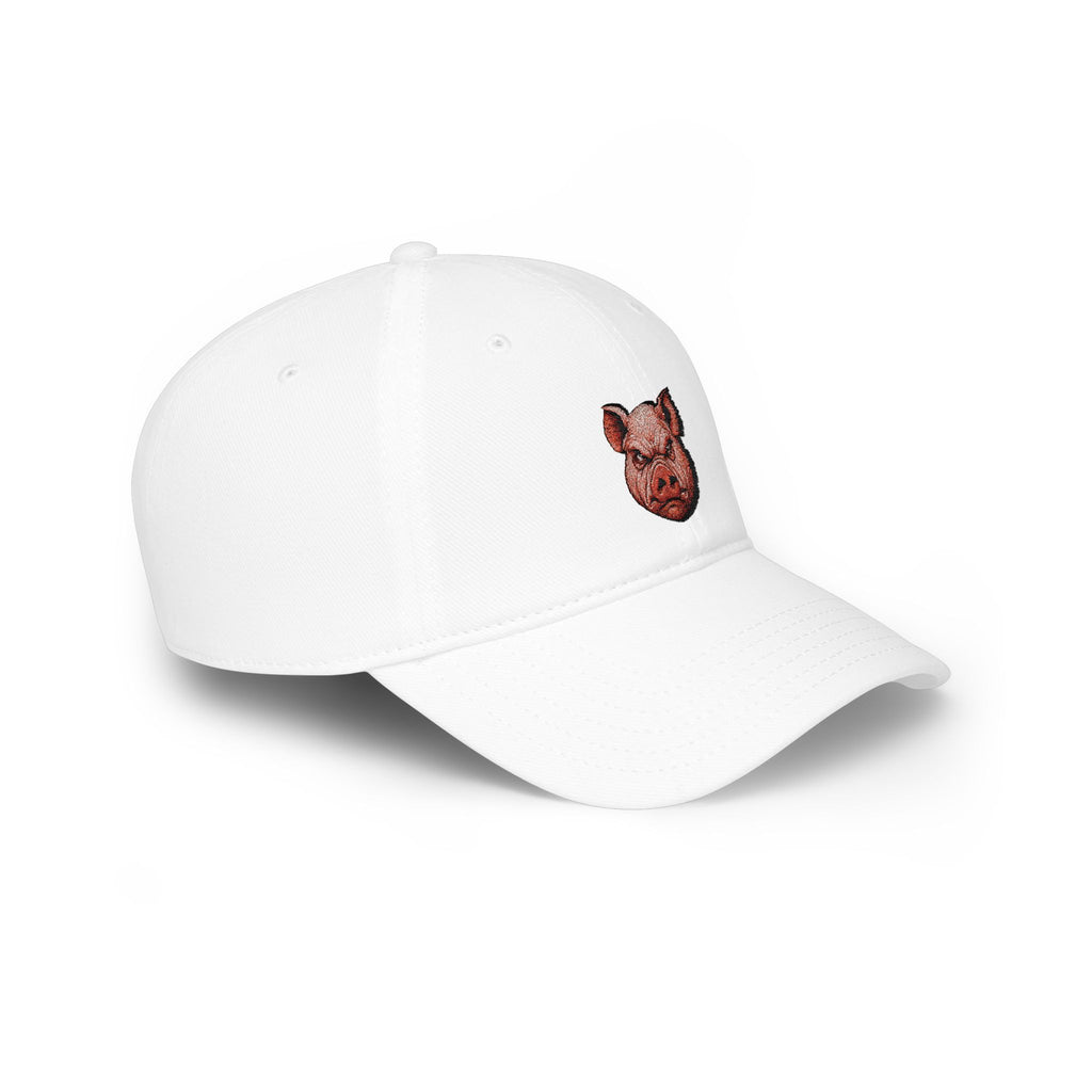 Pig Head Baseball Cap — Embroidered Farmyard Hat for Animal Lovers