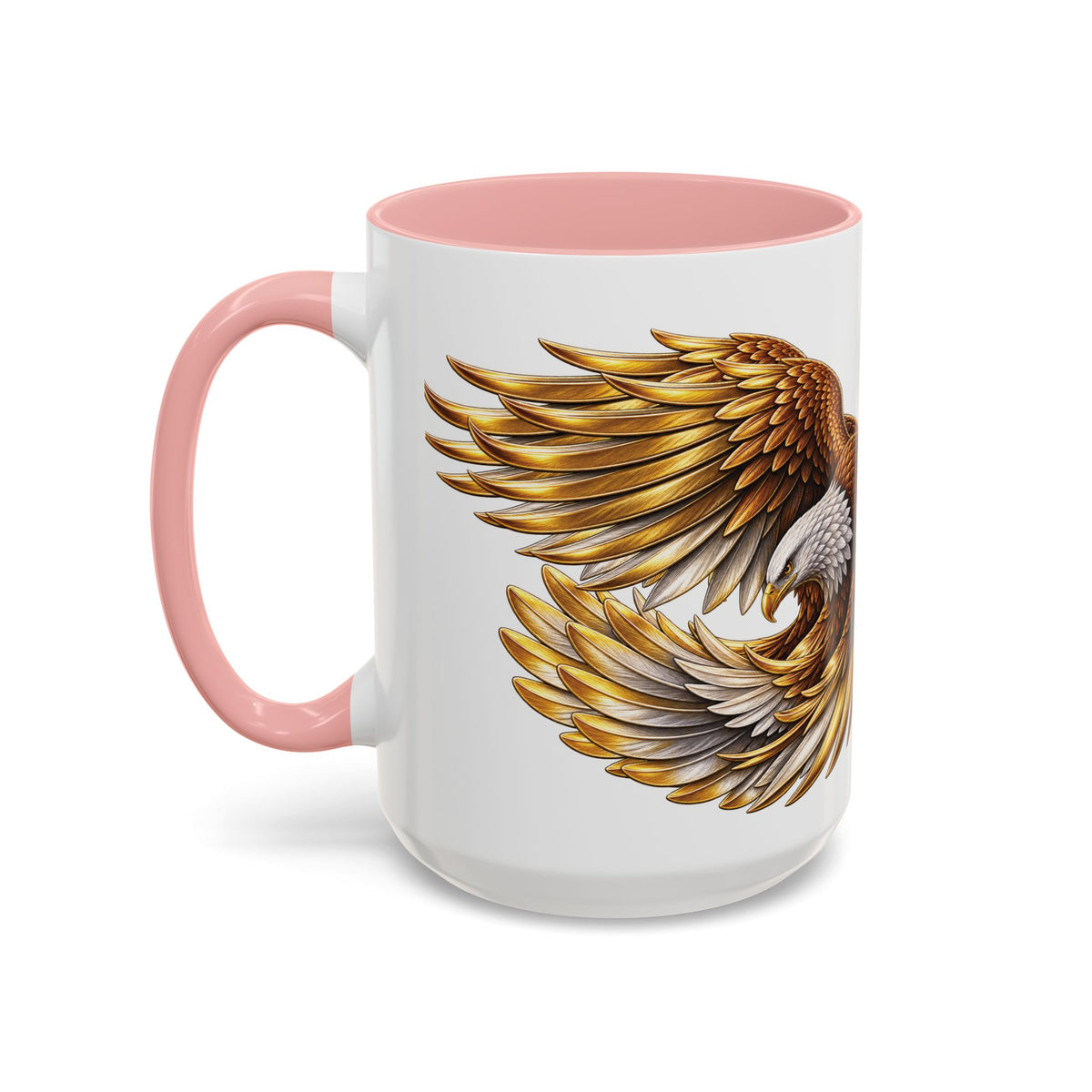 Golden Eagle Coffee Mug — Accent Ceramic Mug with Majestic Eagle Design
