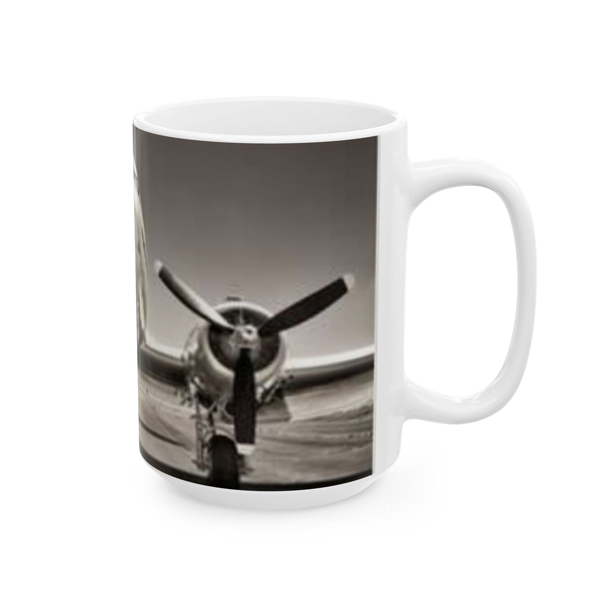 Vintage Airplane Ceramic Mug — Retro Aircraft Photo Coffee Cup (11oz/15oz)