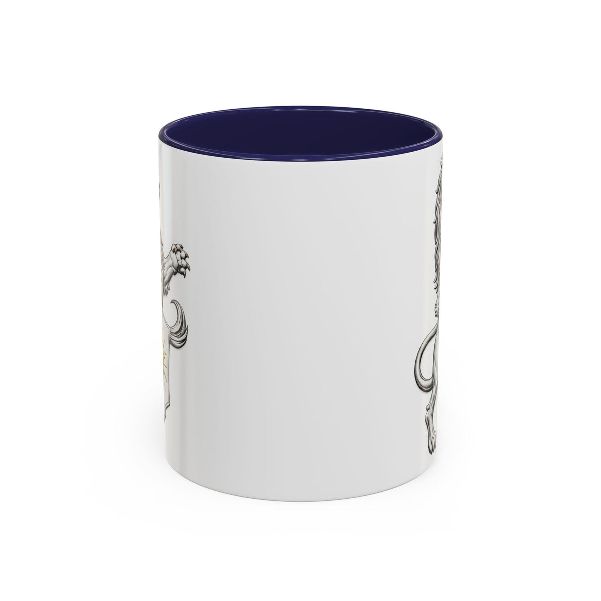 Royal Lion Crest Coffee Mug — Heraldic Crowned Lion Design (11/15oz)
