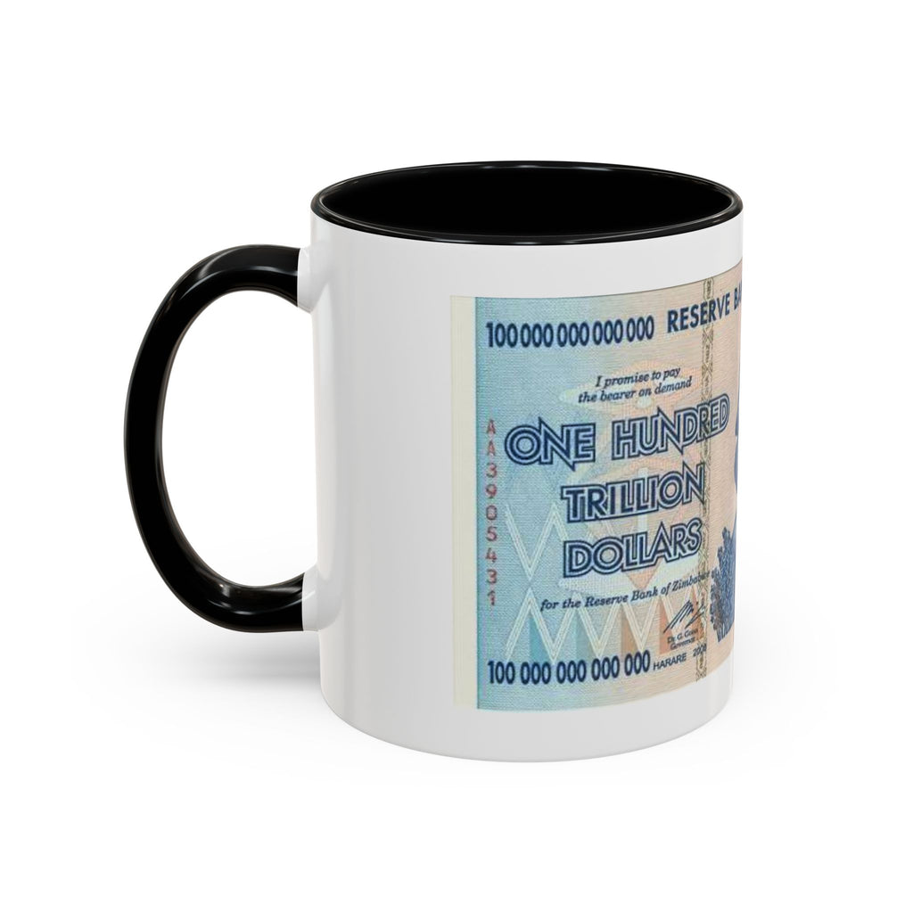 Zimbabwe Trillion Dollar Note Coffee Mug — Vintage Currency Accent Mug (11/15oz)