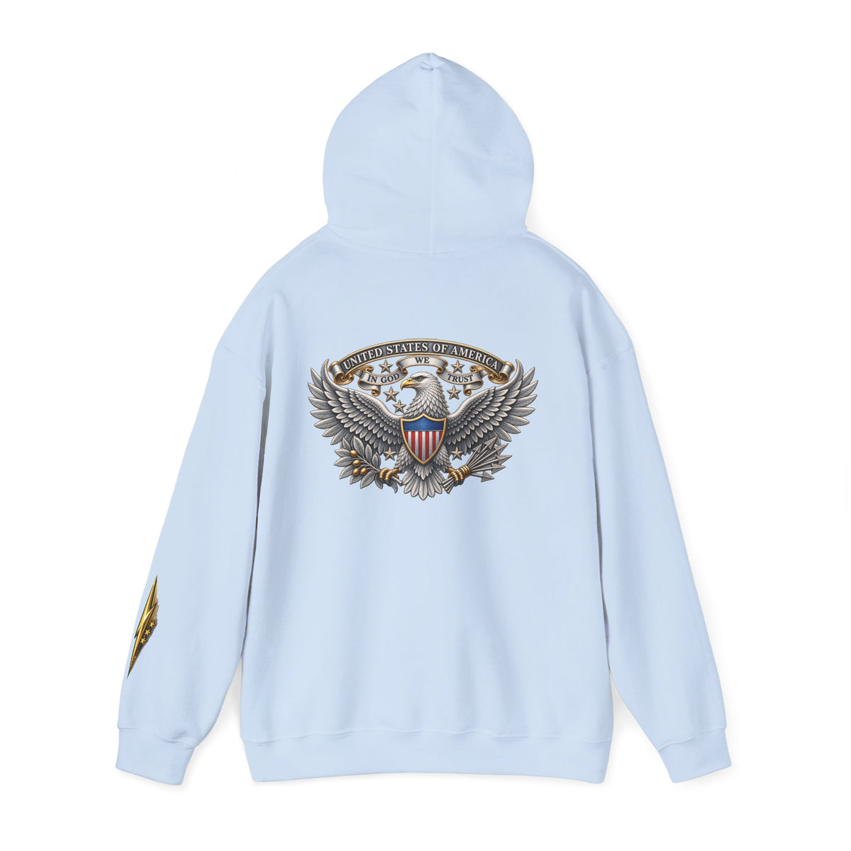 Patriotic Eagle Hoodie — American Shield Graphic Pullover