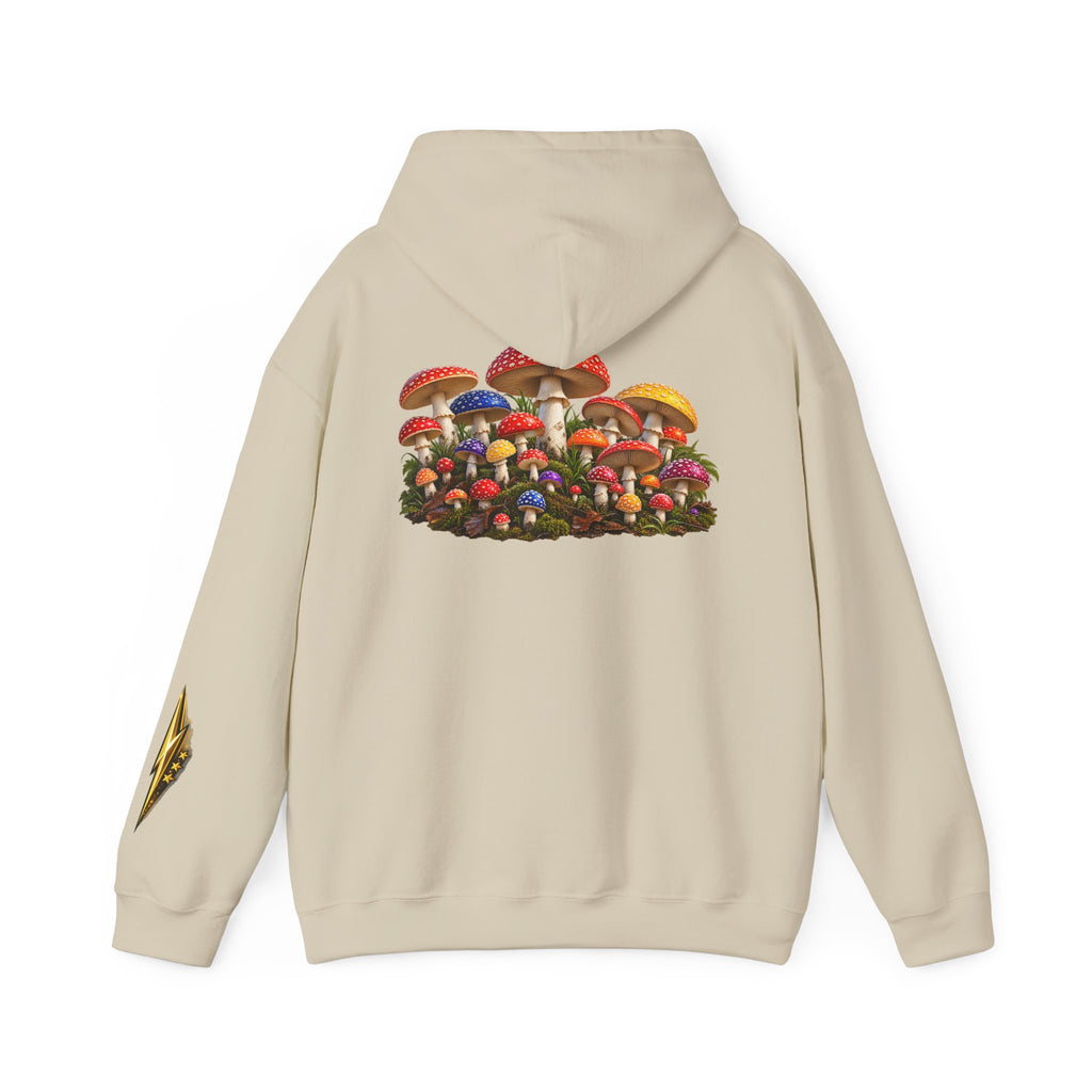 Mushroom Hoodie — Vintage Fly Agaric Fungi Graphic Pullover