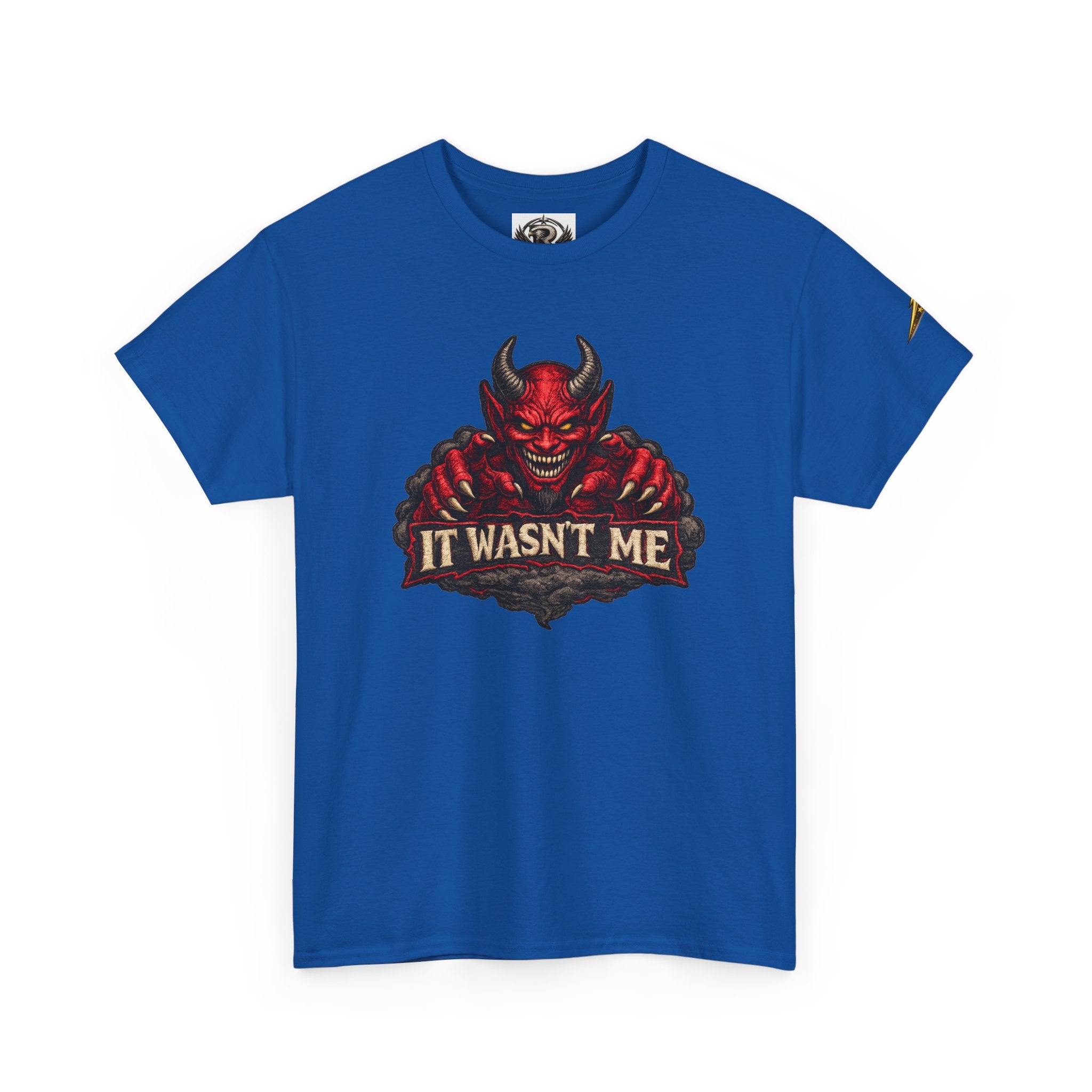 Devil Graphic Tee — "It Wasn’t Me" Funny Demon T-Shirt