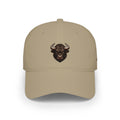 Embroidered Buffalo Head Baseball Cap — Rustic Western Low-Profile Hat