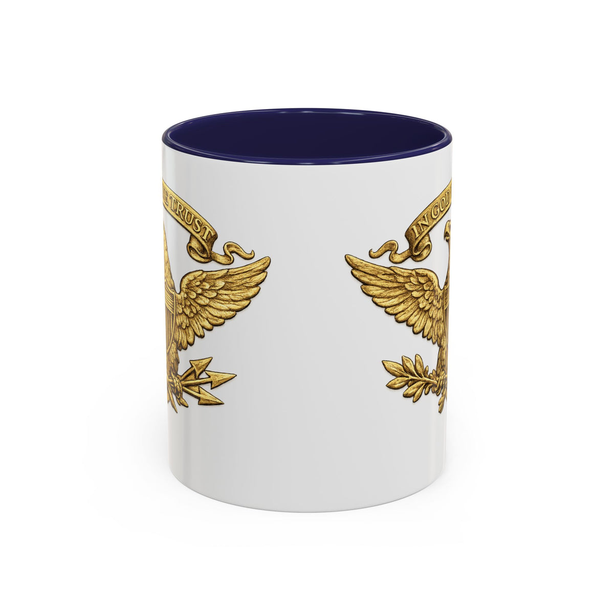 Gold Eagle 'In God We Trust' Accent Coffee Mug — Patriotic 11/15oz