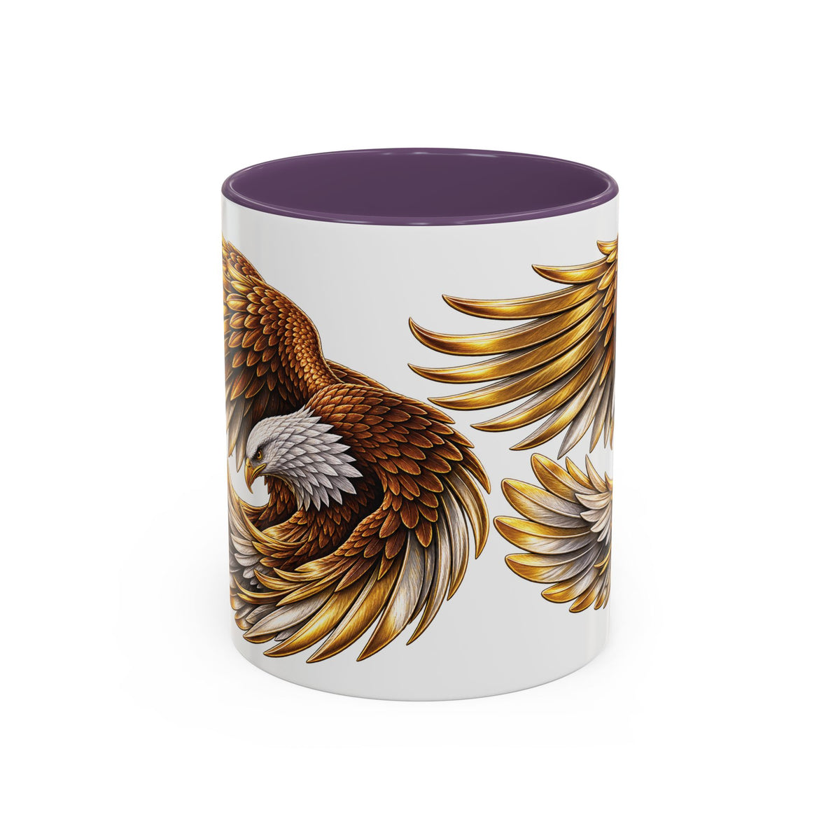 Golden Eagle Coffee Mug — Accent Ceramic Mug with Majestic Eagle Design