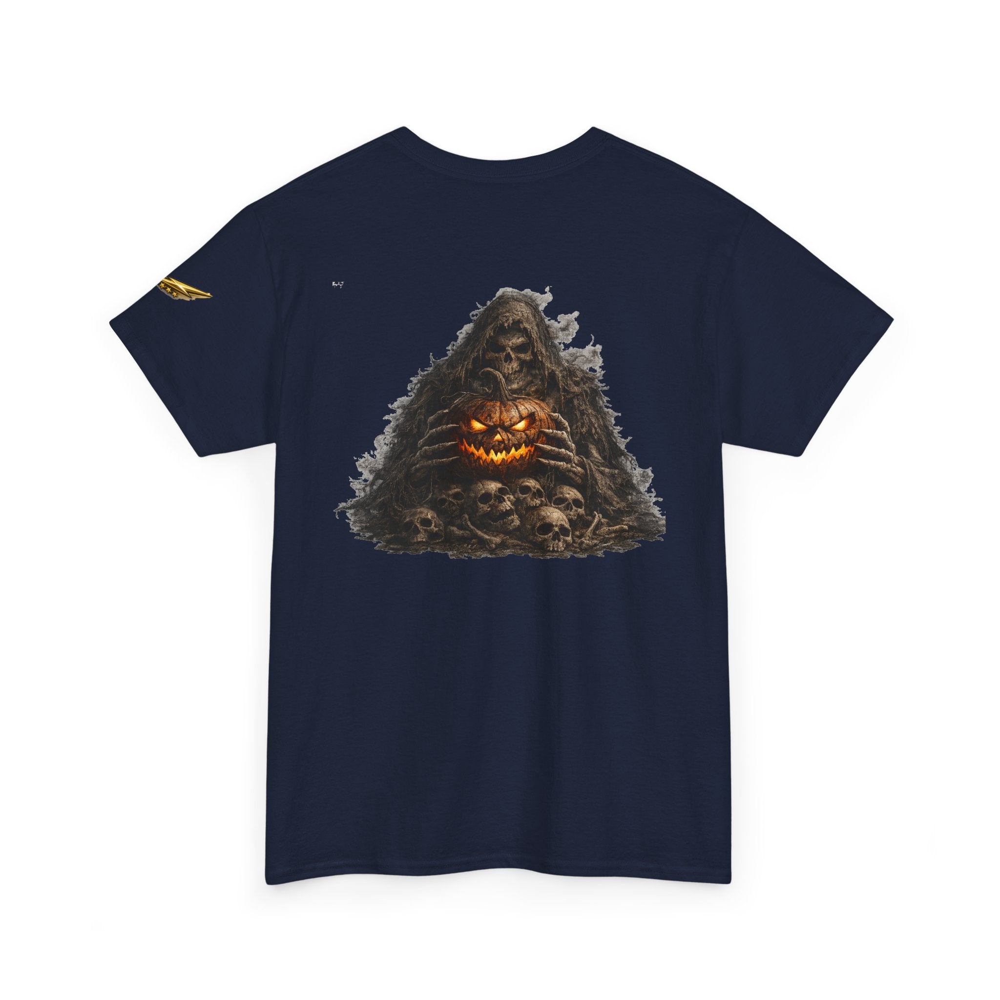 Halloween Pumpkin Pile T-Shirt — Spooky Jack-O'-Lantern Pile Graphic Tee