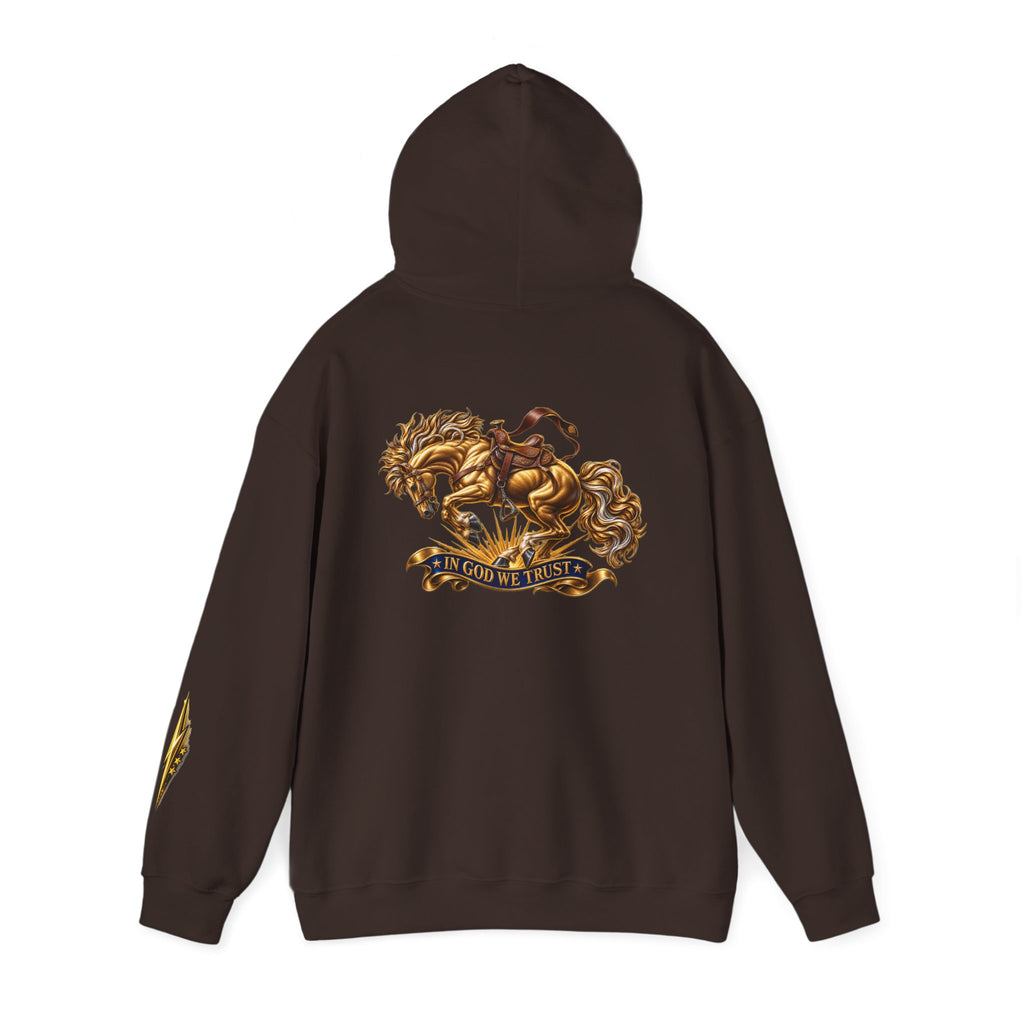 Golden Horse Hoodie — Regal Graphic Sweatshirt