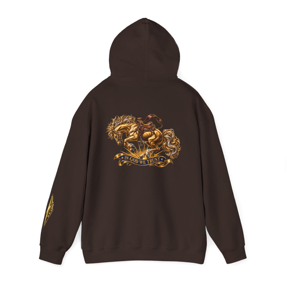 Golden Horse Hoodie — Regal Graphic Sweatshirt